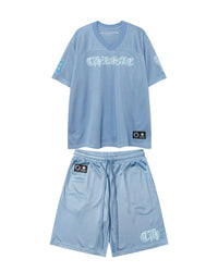 Chrome Hearts mesh football Light blue set