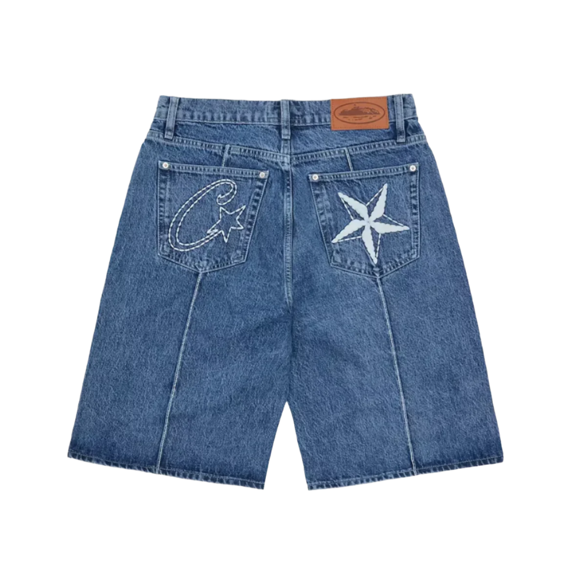 Corteiz C-Star Denim Jorts - Faded Blue