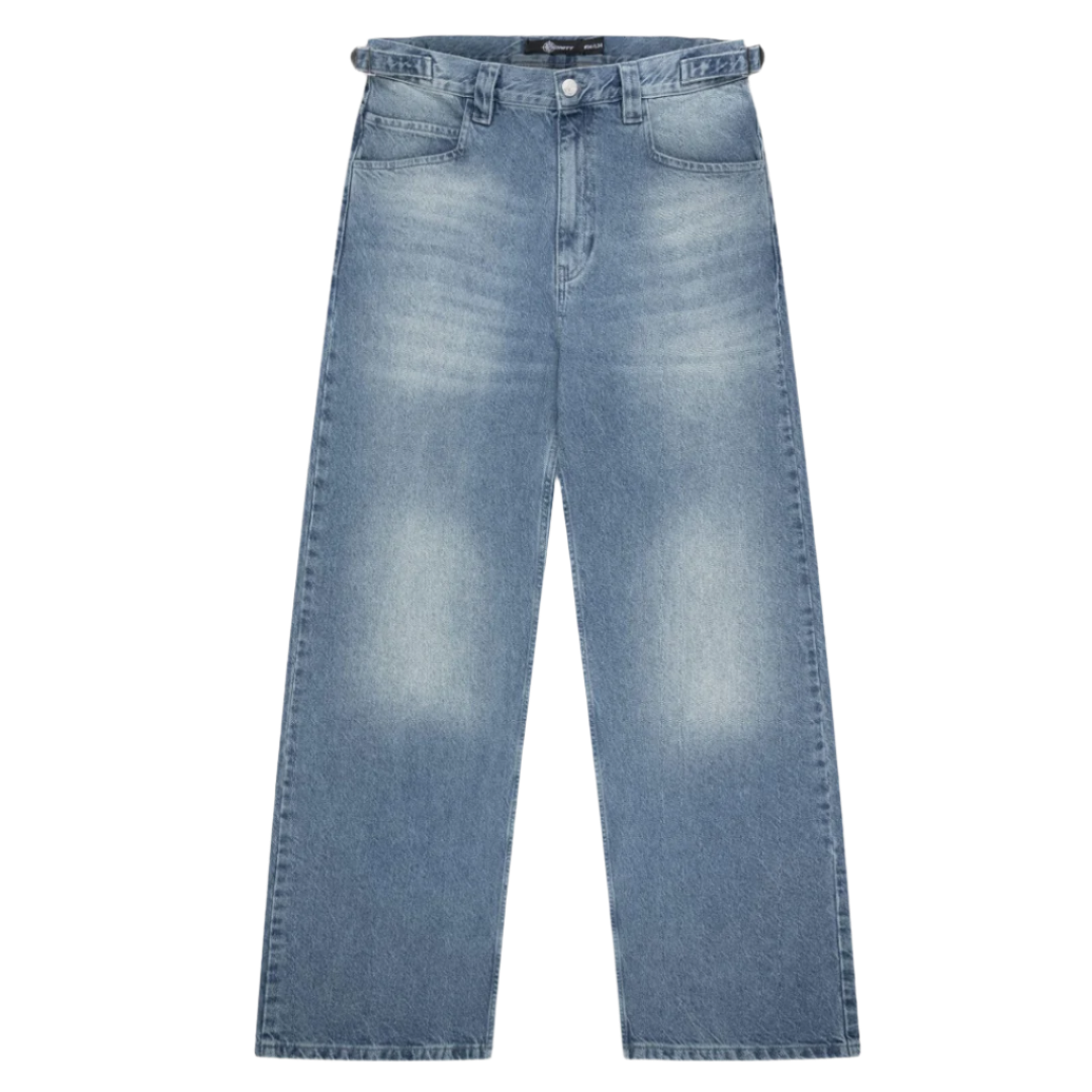 Blue Washed Baggy Jeans