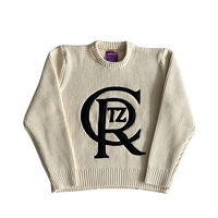 Corteiz Emblem Knit Sweater (Black/White)