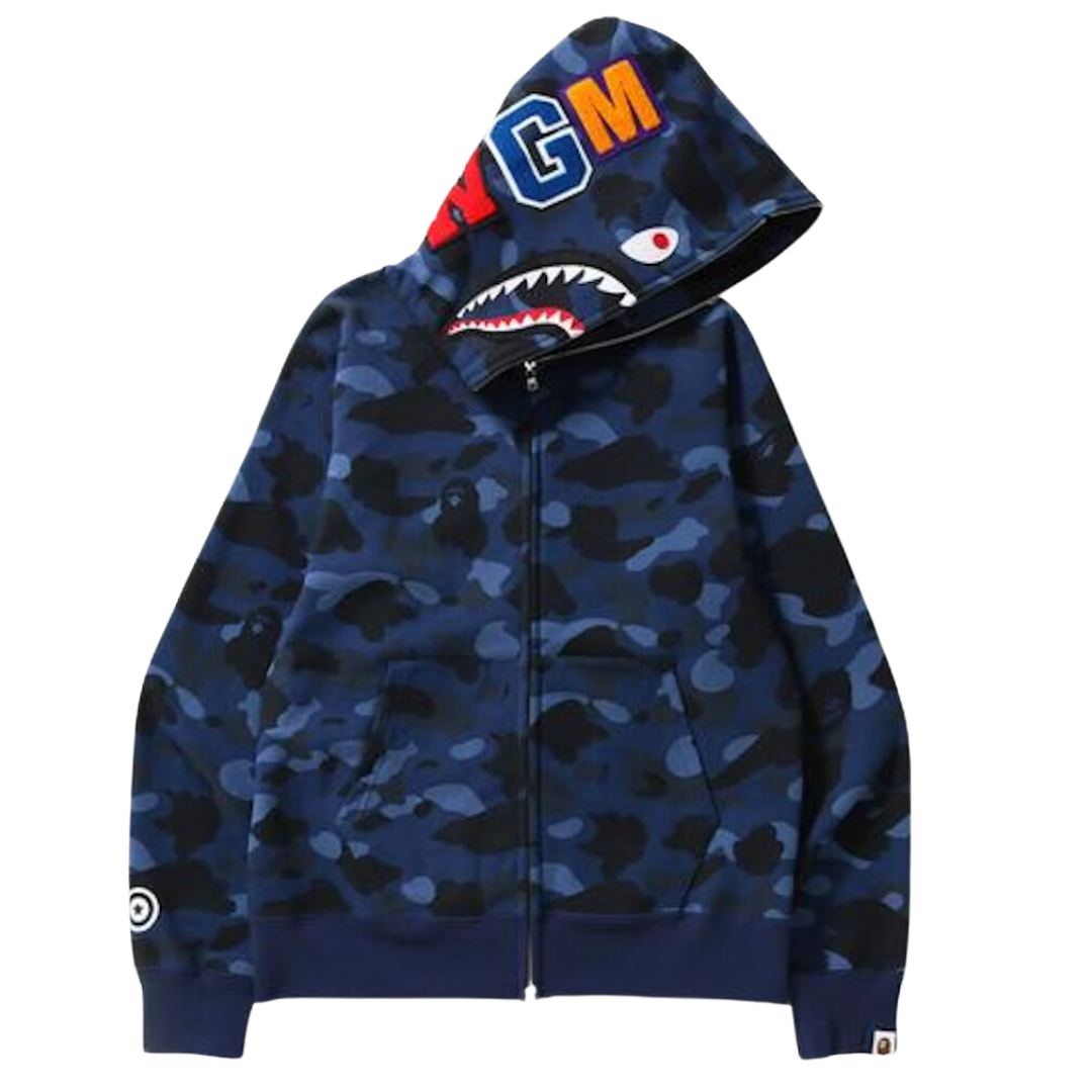 BAPE ABC Camo Shark Full Zip Hoodie (All colours)