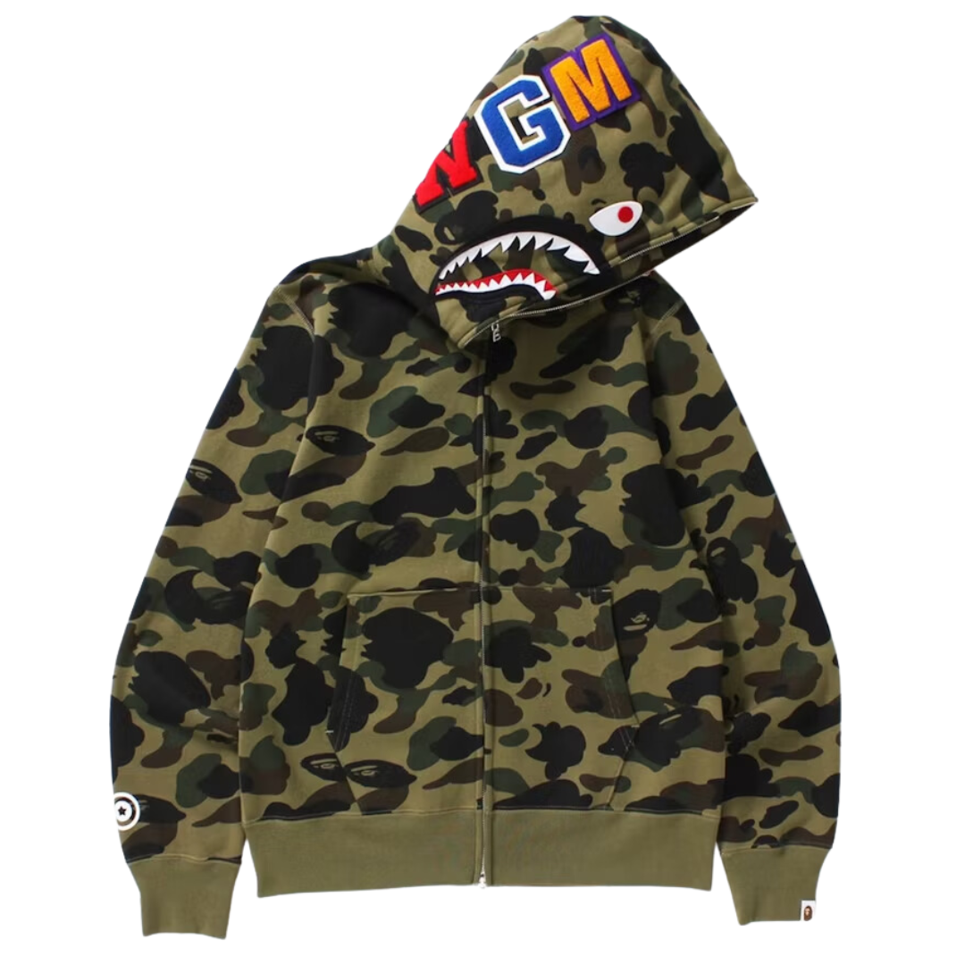 BAPE ABC Camo Shark Full Zip Hoodie (All colours)