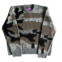Corteiz Mohair kmit sweater deep ocean camo