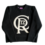 Corteiz Emblem Knit Sweater (Black/White)