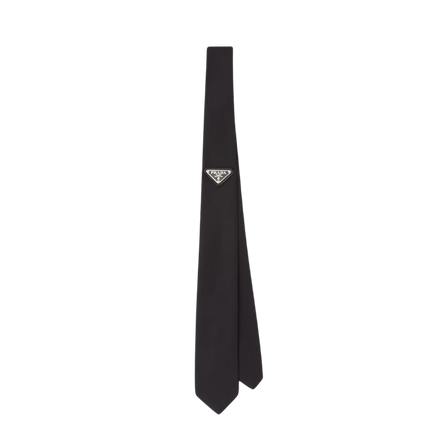 Prada triangle logo tie